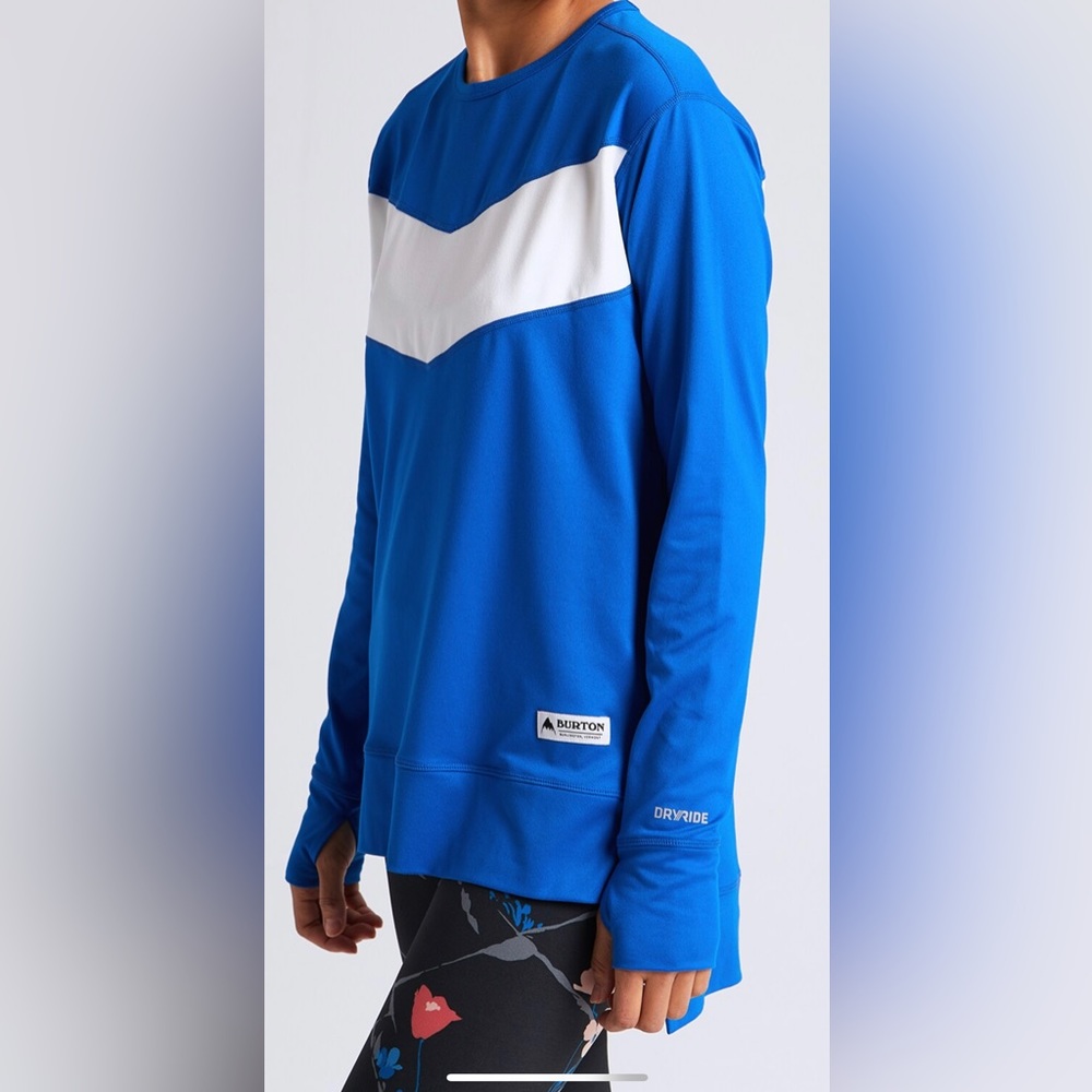 NWOT Burton Larosa Midweight Baselayer Top - Lapis Blue / Stout White